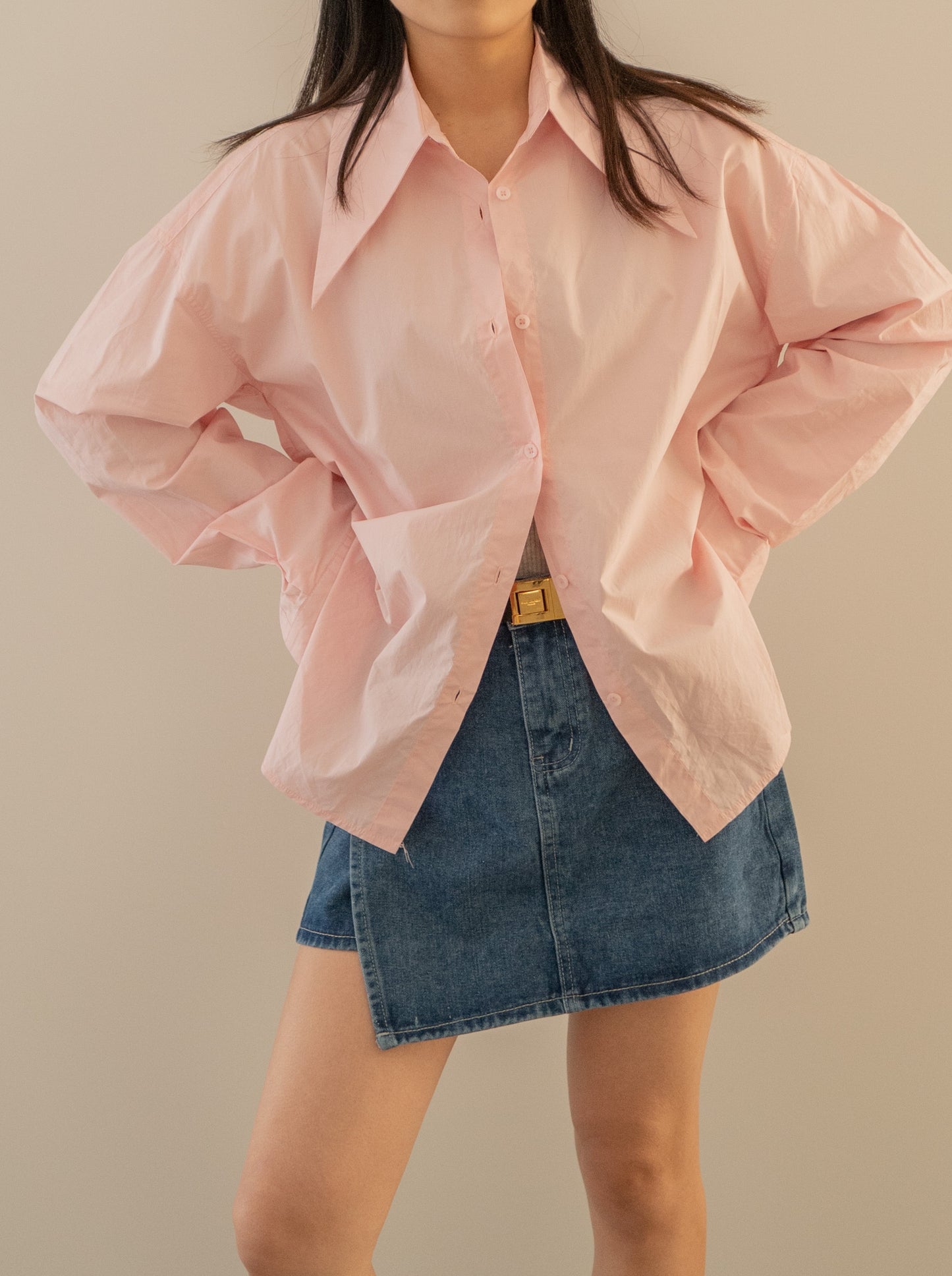 Pink Oversized Shirt